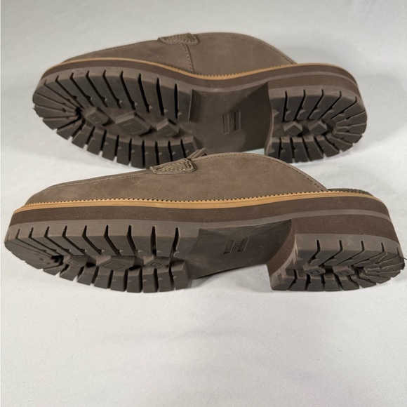 TOMS Women’s Leather Mule Loafers 7.5 Penny Slip-On Lug Sole Tan Brown - Picture 10 of 10